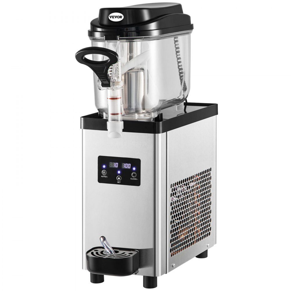 Commerciële Slushy Machine 6L Cups Single Bowl Slush Ice Cream Maker 300W 220V Roestvrij staal Margarita Smoothie Vriezer Drankmaker Slushie Machine voor supermarkten, cafés, restaurants, bars