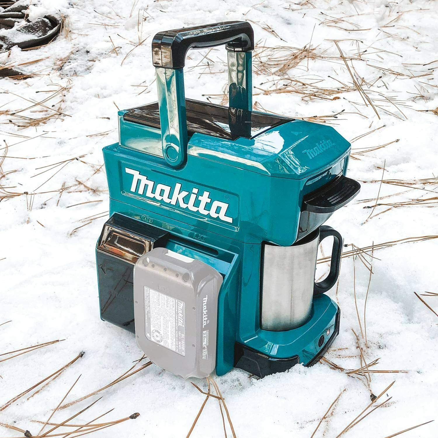 Makita DCM501Z Kaffeemaschine 18 V (ohne Akku, ohne Ladegerät), Schwarz