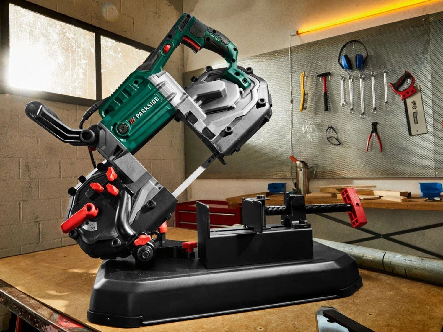 #VENTE# Scie à ruban à métaux PARKSIDE® »PMB 1100 B20«, avec cadre