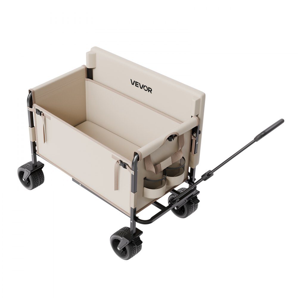 Chariot à bras, capacité de charge de 250 kg, chariot pliable 2 en 1, convertible en banc, chariot polyvalent avec poignée réglable, chariot d'extérieur pour courses, camping, jardinage