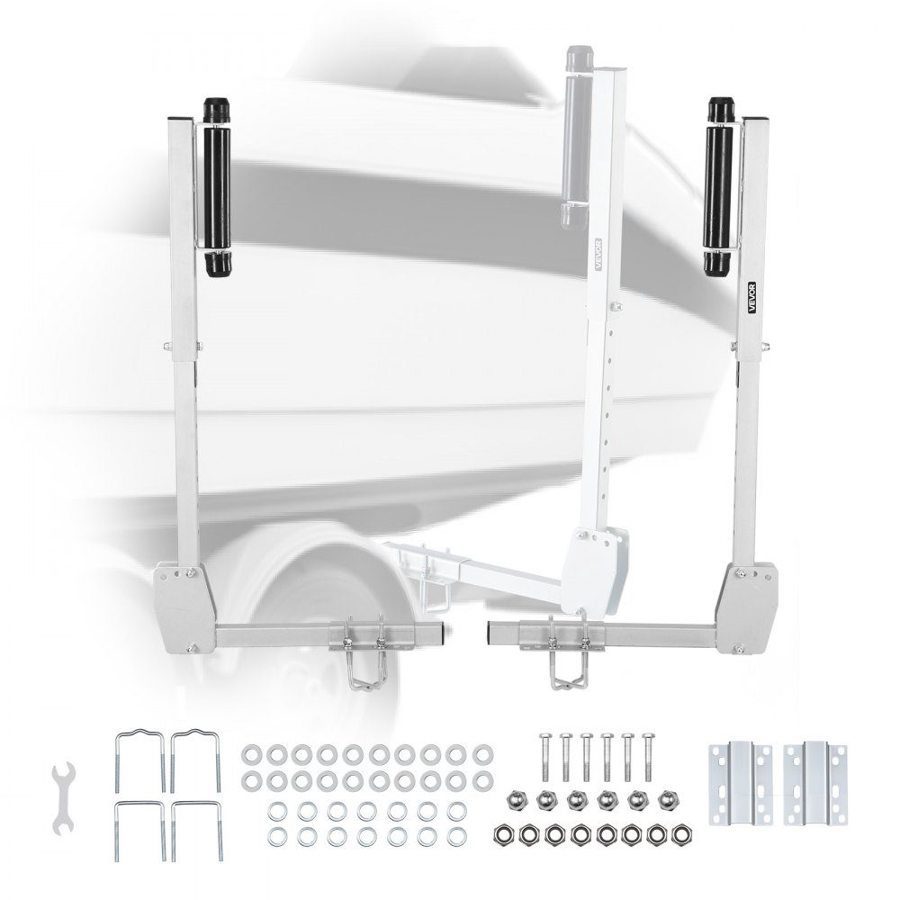 Boat trailer guide 700-1050 mm 8-stage height-adjustable, thickened heavy-duty guides with smooth-running roller guide, for larger fishing boats and runabout boats from 16 inches