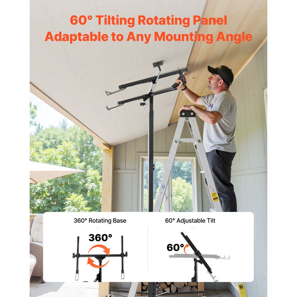 Plattenheber bis max. 68 kg, 3353 mm Höhe, Gipskartonheber mit verstellbarem Teleskoparm, Gipskarton, Trockenbauheber, Plattenheber, Hebezeug, Werkzeug, für Decken- und Wandmontage (schwarz) Plattenheber bis max. 68 kg, 3353 mm Höhe, Gipskartonheber mit verstellbarem Teleskoparm, Gipskarton, Trockenbauheber, Plattenheber, Hebezeug, Werkzeug, für Decken- und Wandmontage (schwarz)