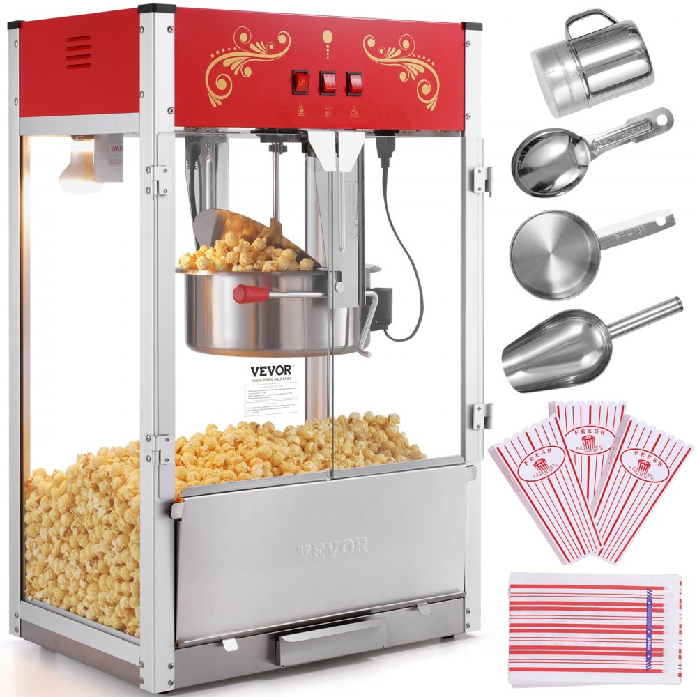 Urządzenie do robienia popcornu Urządzenie do popcornu 1615 W Czajnik 16 uncji Blat o dużej pojemności Urządzenie do robienia popcornu ze szkłem hartowanym Zawiera 3 miarki ze stali nierdzewnej w stylu kinowym Urządzenie do robienia popcornu Urządzenie do popcornu 1615 W Czajnik 16 uncji Blat o dużej pojemności Urządzenie do robienia popcornu ze szkłem hartowanym Zawiera 3 miarki ze stali nierdzewnej w stylu kinowym