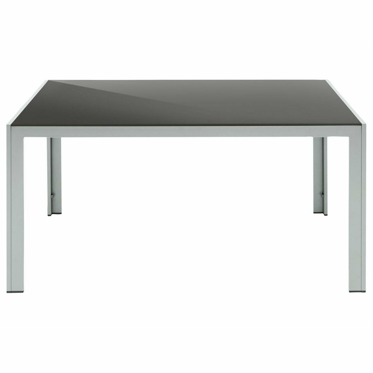 Garden table aluminium, grey, reversible table top
