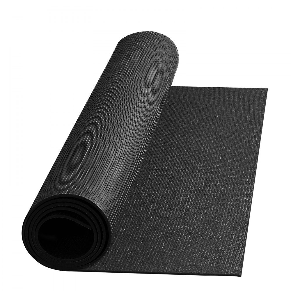 Exercise Mat, High Density Non-Slip Premium Yoga Mat, Exercise Yoga Mat for Men and Women, Fitness and Exercise Mat with Bag and Strap, for All Types of Home Yoga, Pilates and Floor Training (2.4x1.5m)