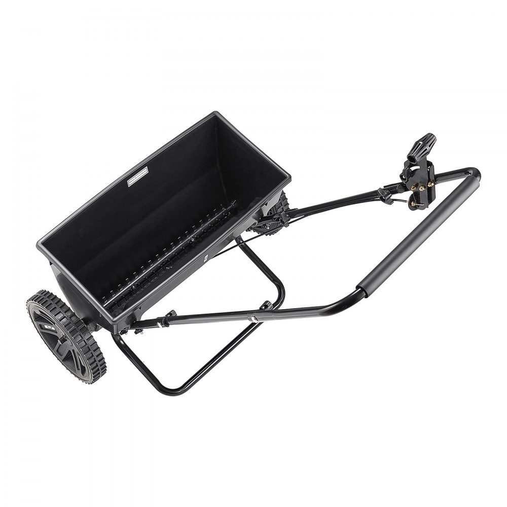 Spreader, 22.6 kg capacity, centrifugal spreader with filling funnel, 460 mm spreading width & 10 adjustment options, 25.4 cm tires, fertilizer spreader for seeds, fertilizer