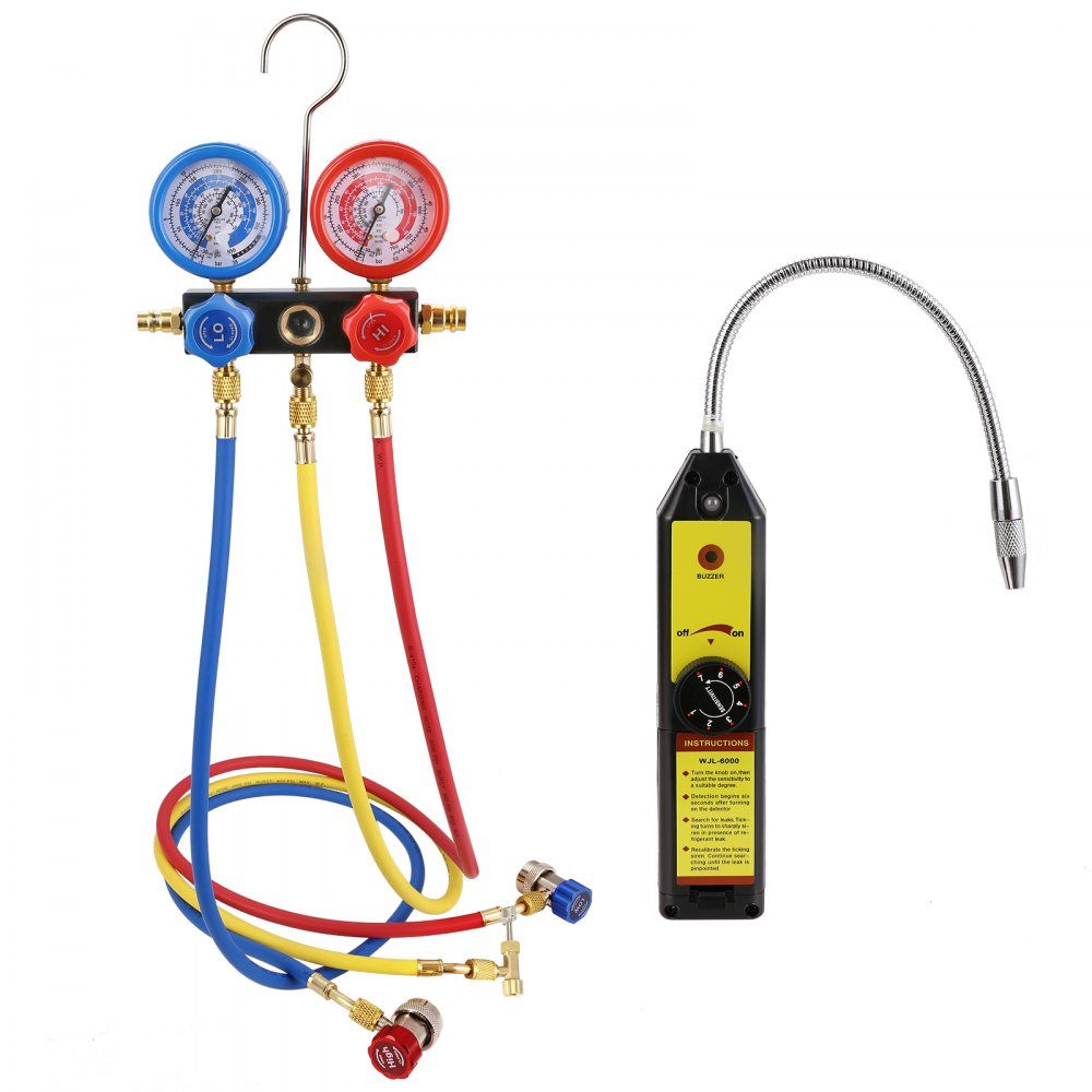 1/4 HP HVAC Vacuum Pump Pressure Gauge Kit, 4 CFM Vacuum Pump with Hose