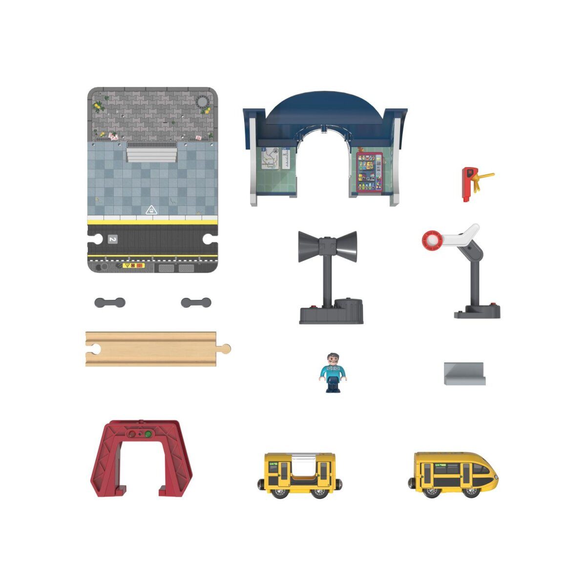 lupilu® Interactieve treinstationset / brandweerinzetset (treinstation)