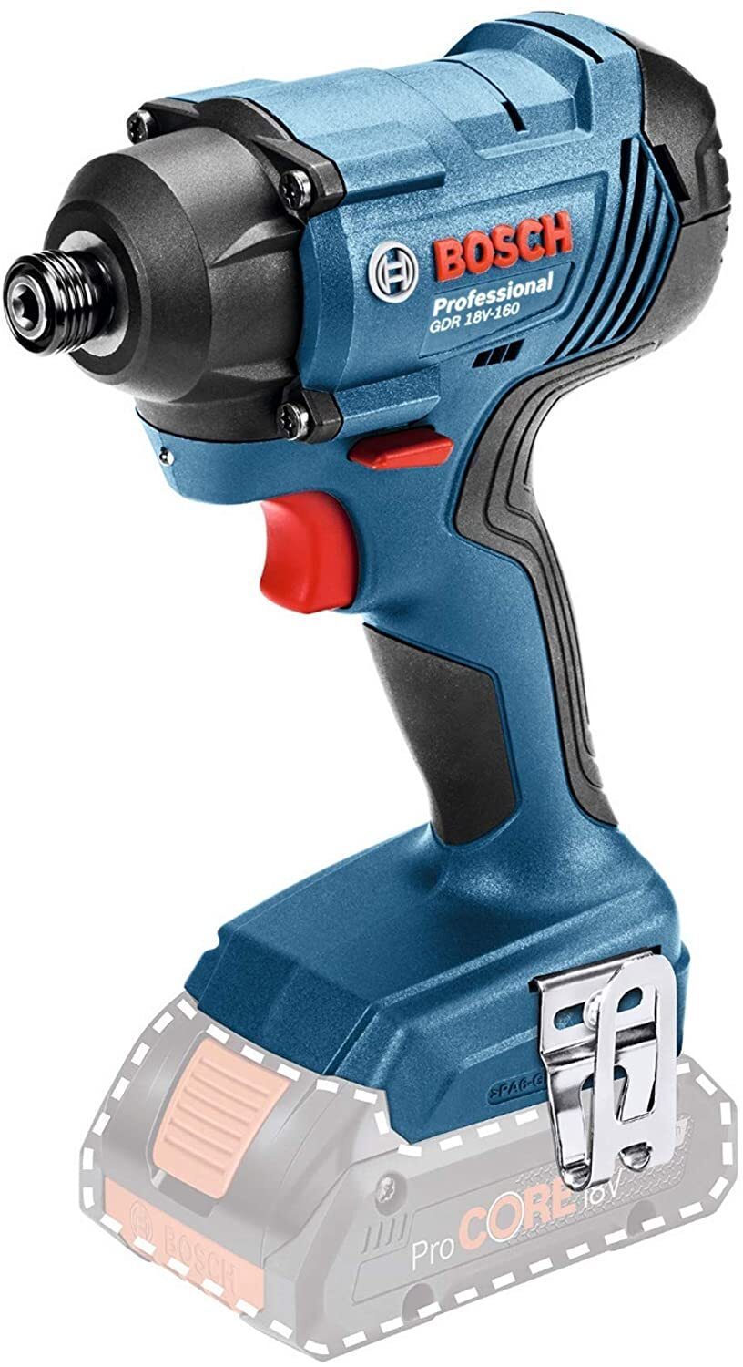 Bosch Professional 18V System Akku-Bohrschlagschrauber GDR 18V-160 (max. Drehmoment: 160 Nm, Schrauben M6 - M14, 1/4" Innensechskant, ohne Akkus und Ladegerät, in L-BOXX)