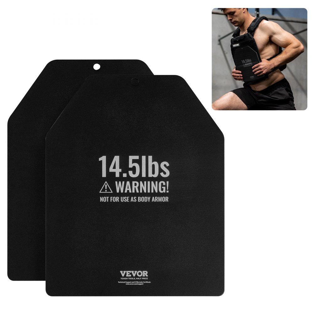 Gewichtsvest Halterschijven 15lb x 2 stuks Premium stalen halterschijven Voorgevormde ergonomische pasvorm - WODs Extra gewicht voor gewichtsvesten voor krachttraining Hardlopen Fitness