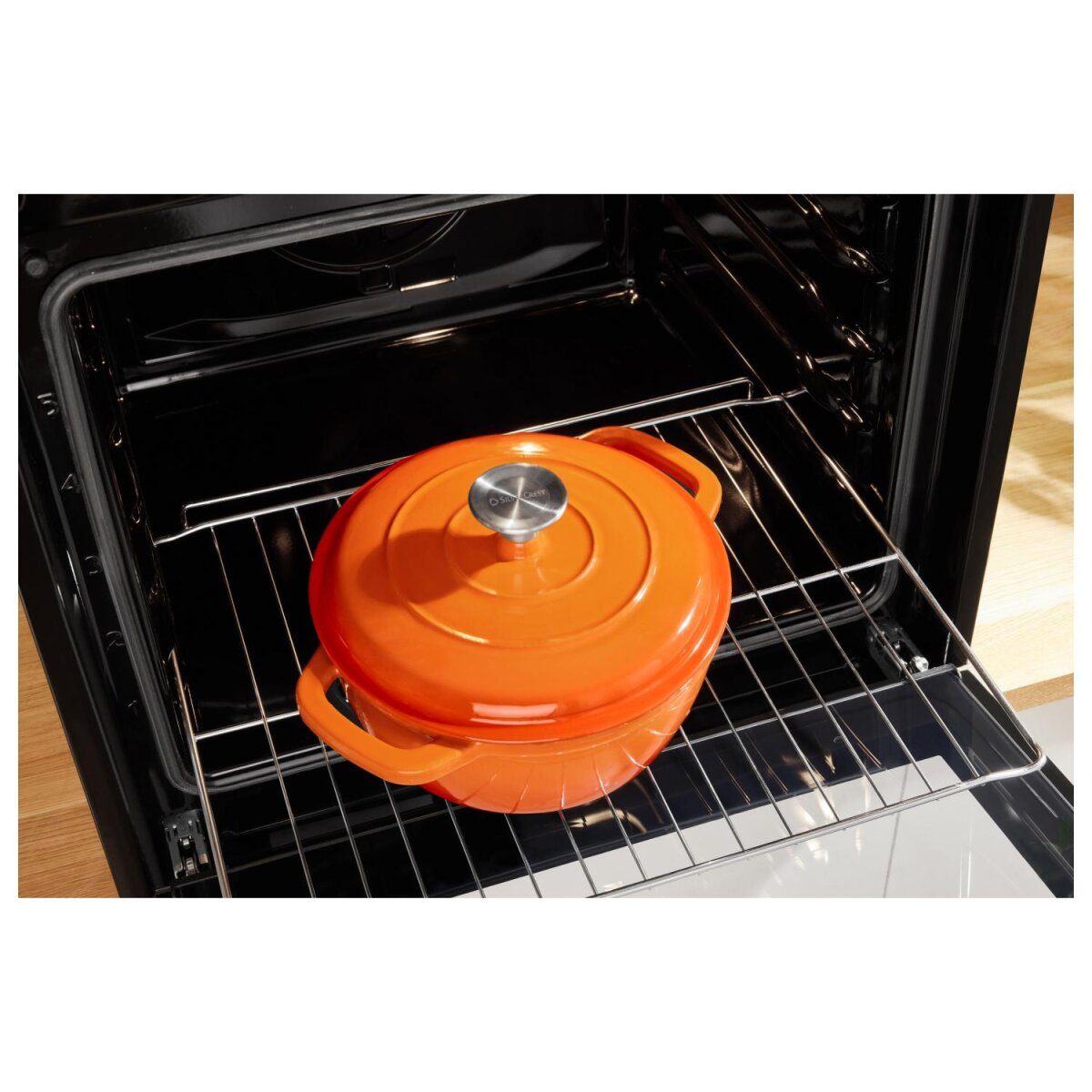 Marmite en fonte premium SILVERCREST® 22 cm / 2,8 litres avec système goutte à goutte