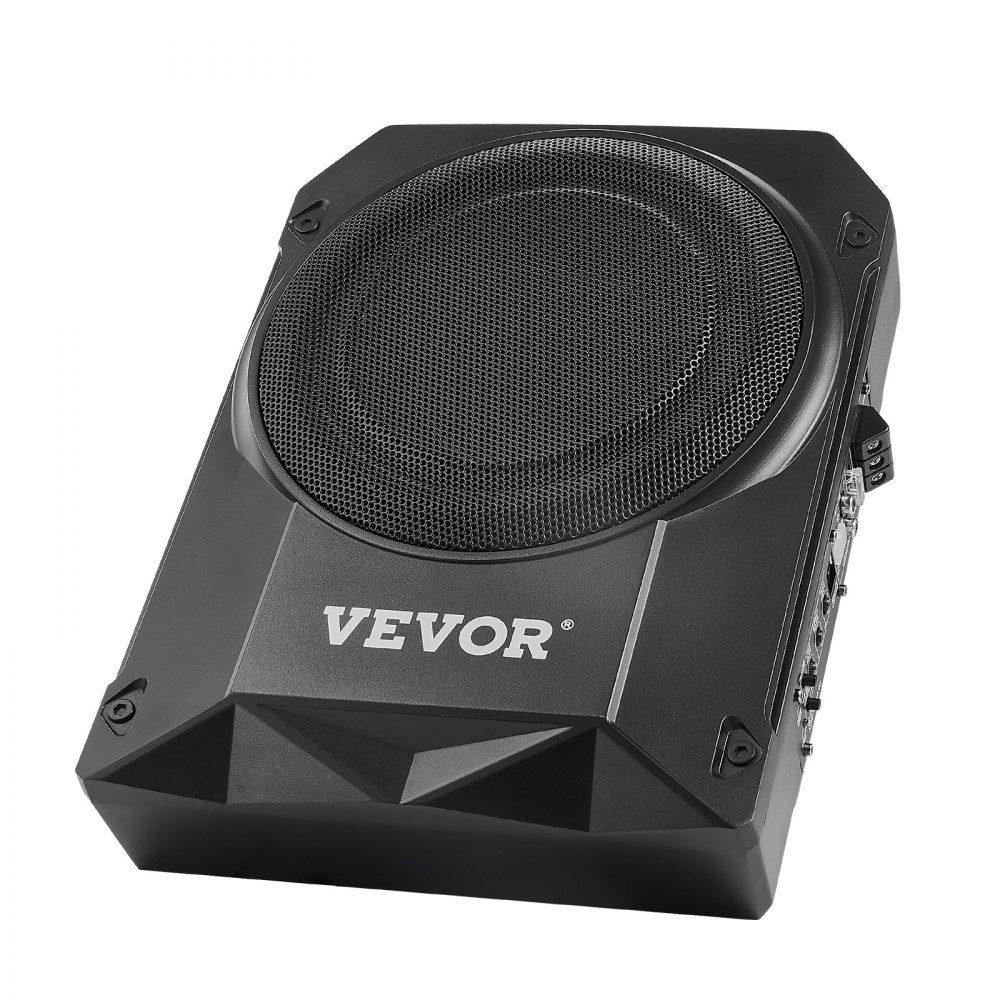 Subwoofer samochodowy pod siedzeniem 400 W, smukły subwoofer samochodowy o średnicy 254 mm, podsystem z wbudowanym wzmacniaczem, wejście wysokiego/niskiego poziomu i regulacja głośności dla SUV-ów, ciężarówek