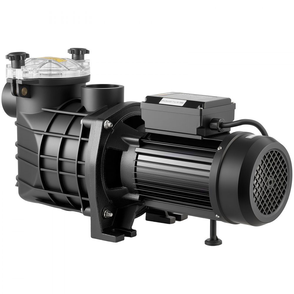 Zwembadpomp 3 kW, filterpomp 35.000 L/H max. debiet, eentraps zwembadpomp 2860 tpm, 19 m max. hoofd, met 24-Stunden-Timer en filtermand, voor bovengrondse en ingebouwde zwembaden en spa's