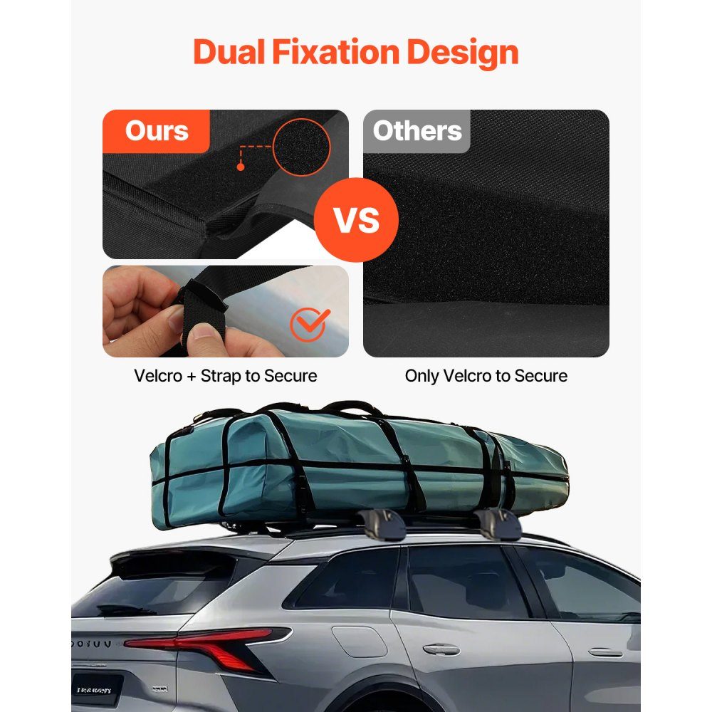 Soft roof rack pads (711 mm) car roof rack pads for various cross bars with 40 kg load capacity, kayak rack with 2 tension straps & Velcro fasteners for SUPs canoes