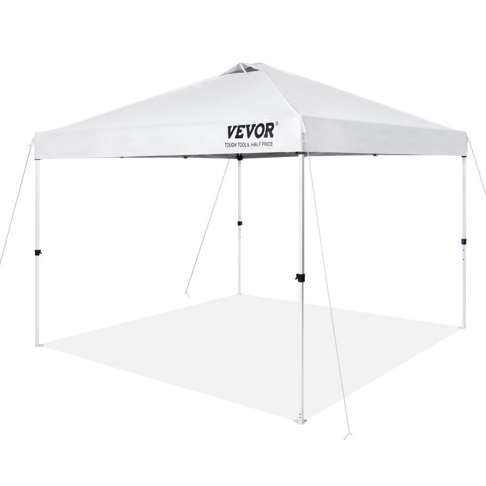 Tonnelle de jardin 120" x 120" x 120" Tente de jardin en tissu enduit d'argent PU 250D tonnelle pliante avec sac de rangement tente de fête tente pop-up pour 6-8 personnes tonnelle de jardin blanche pour voyage de camping