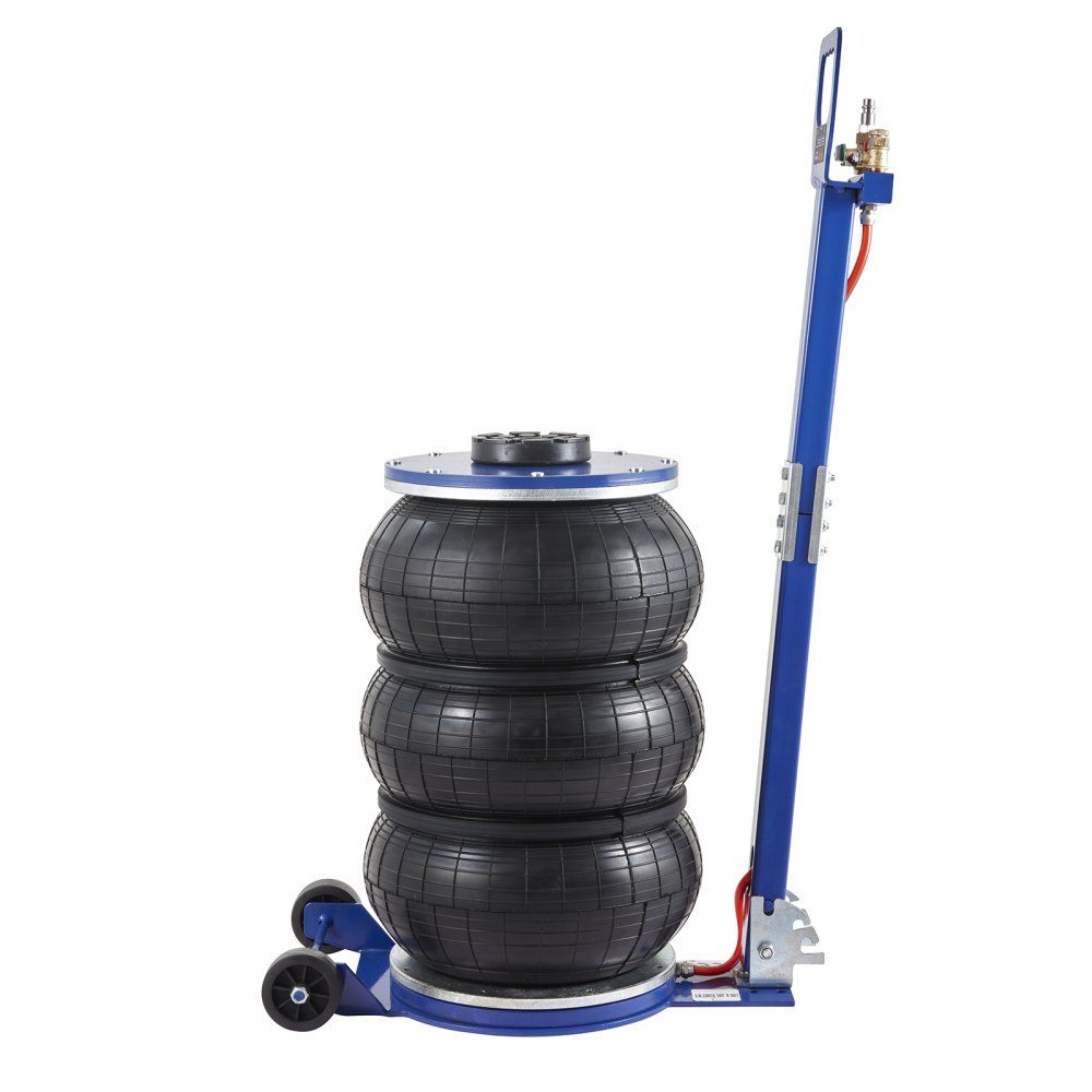 Pneumatic car jack Triple Bag Air Jack 5 t, Triple Bag Air Jack 140-470 mm lifting height Bag Air Jack, 5 minute lift Air Jack car jack adjustable red