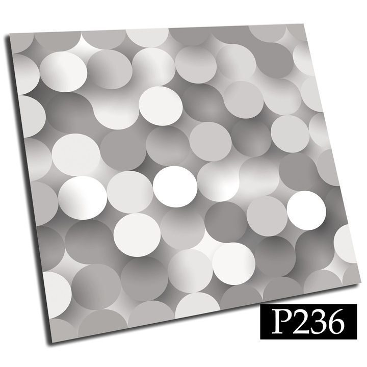 9x selbstklebende PVC-Fliesen, 30x30 cm, schwarze und weiße Kreise