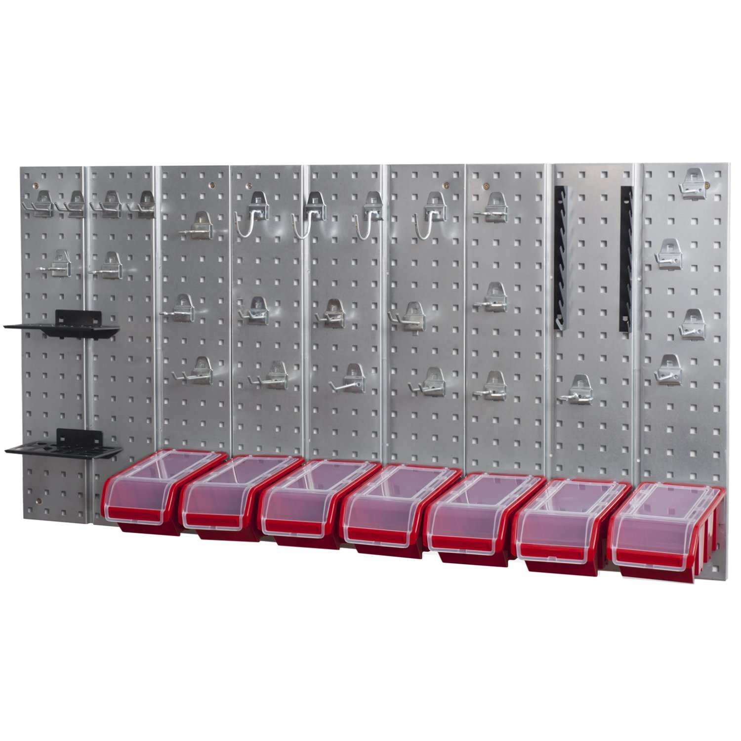 *BESTSELLER* Gereedschapswandset van metalen gereedschapshouders met geperforeerd wandopbergsysteem, geperforeerde gereedschapswandplank, werkplaatsrekset *BESTSELLER* Gereedschapswandset van metalen gereedschapshouders met geperforeerd wandopbergsysteem, geperforeerde gereedschapswandplank, werkplaatsrekset