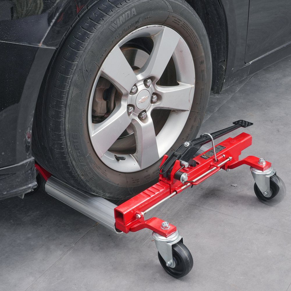 Chariot à roues Capacité de charge 680 kg Rouleau de manœuvre avec fonction cliquet Rouleau à pneus pour voitures et SUV Idéal pour manœuvrer et déplacer des véhicules Cric à cliquet