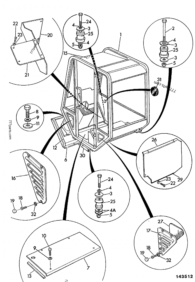 JCB Mounting 263/24405 Original