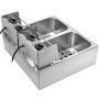 Fritteuse Imbiss Twin Elektrische Fritteuse 2x10l 5000W 220V Restaurant Food Truck Bistro