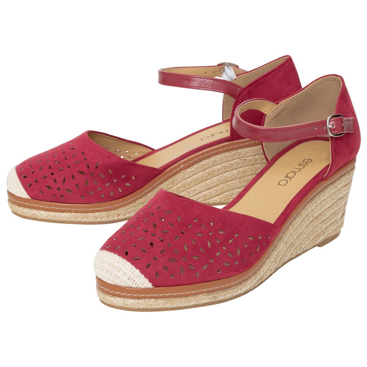esmara® damessandalen met sleehak in zomerse raffia-look