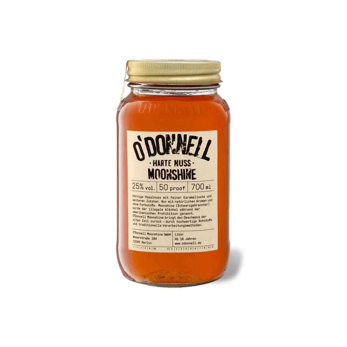 O`Donnel Moonshine Hartnusslikör 25 % Vol
