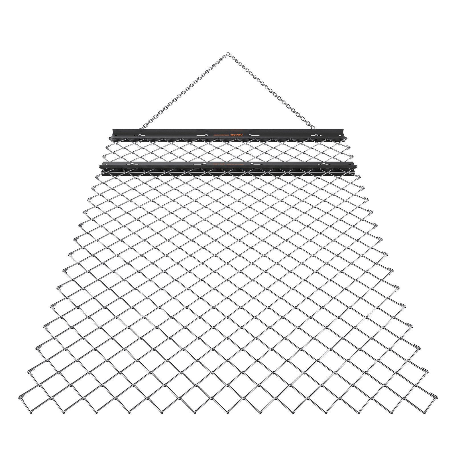 Schleppegge 1550x1235mm ATV-Rasenrechen mit Kettenfeldschleppe zum Einebnen der Landschaft