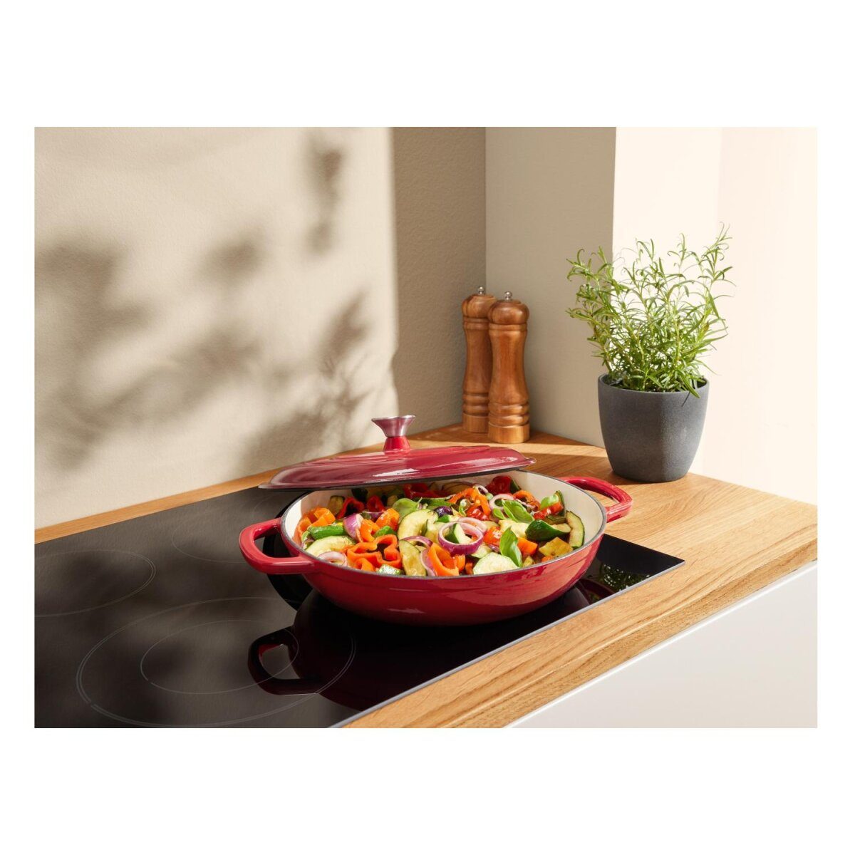 SILVERCREST® gietijzeren serveerpan 30 cm / 3,7 liter