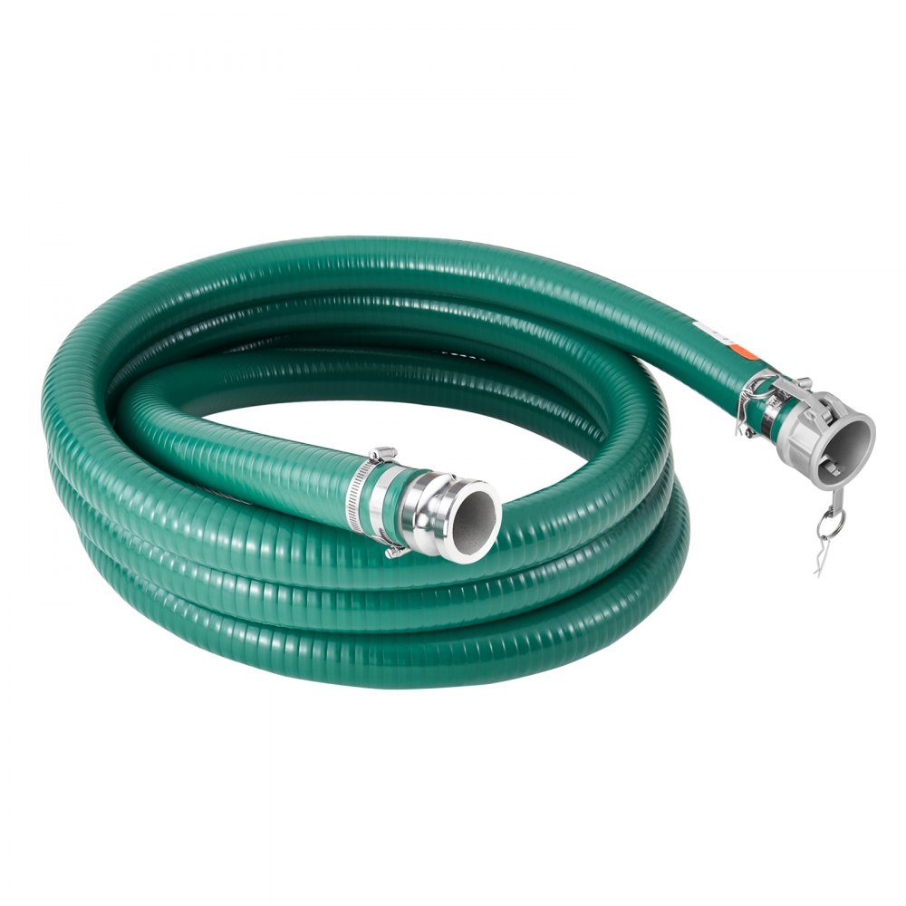 50,8 mm x 6,1 m zuigslang, pompslang met camlock-connectoren en aluminium connectoren, geschikt voor verschillende pompen, afvalwaterbehandeling, watertransport en andere doeleinden