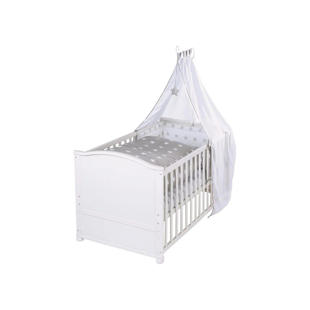 parure de lit complète roba, étoiles blanc