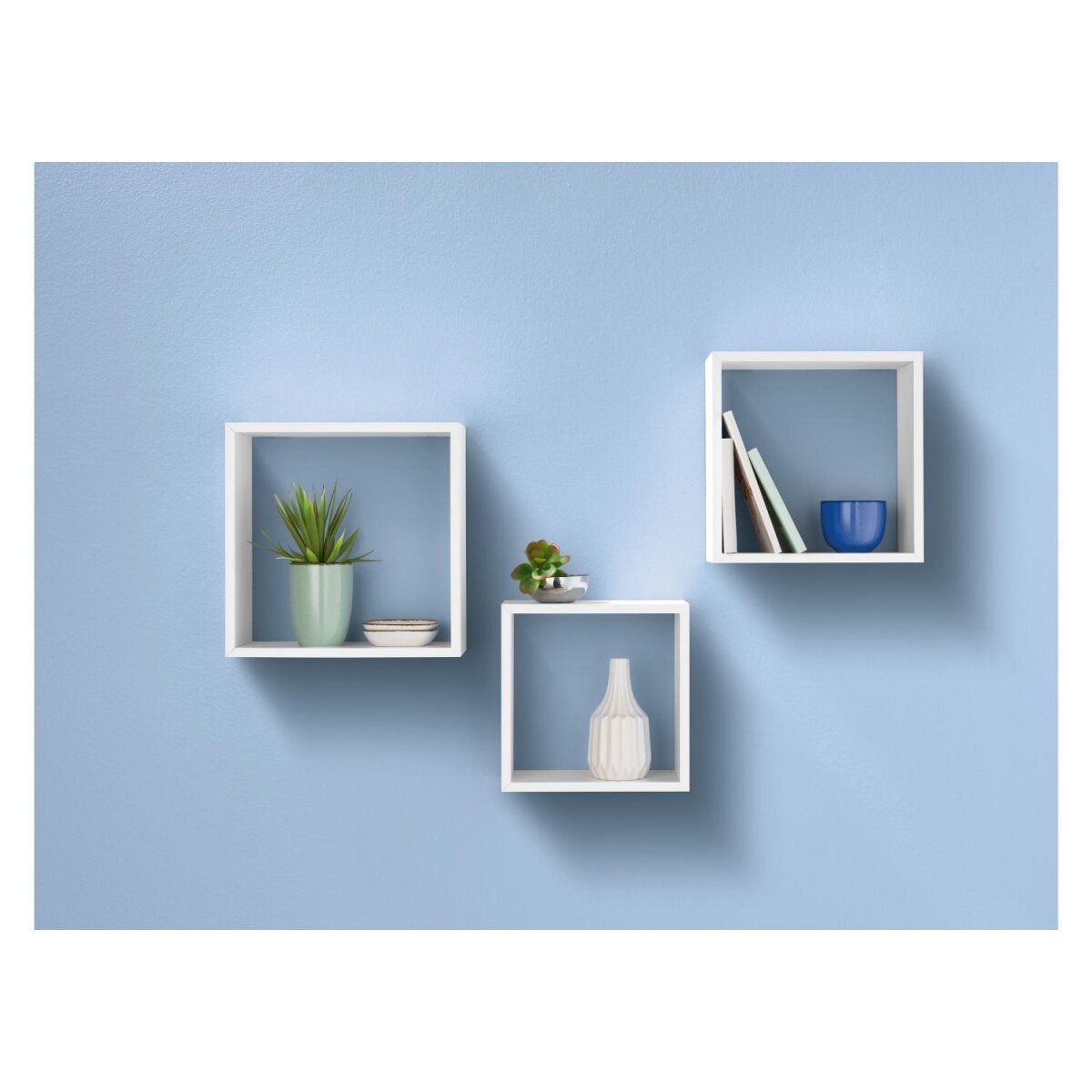 LIVARNO HOME Regalwürfel-Set, 3 Stück (Weiß)