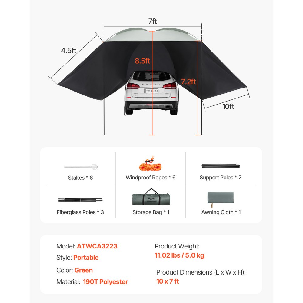 Sonnensegel Wohnwagen 3x2,1m Sonnendach Wohnmobil UV50+ UV-Schutz Markise 190T Polyestergewebe Markise PU2000mm wasserdicht inkl. Tragbare Tasche. Ideal für Campingausflüge mit Familientreffen Sonnensegel Wohnwagen 3x2,1m Sonnendach Wohnmobil UV50+ UV-Schutz Markise 190T Polyestergewebe Markise PU2000mm wasserdicht inkl. Tragbare Tasche. Ideal für Campingausflüge mit Familientreffen