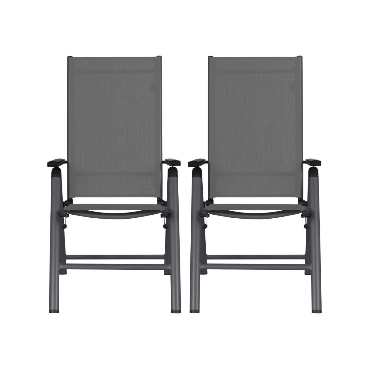 LIVARNO® Alu-Klappstuhl „Houston“ anthrazit, 2-teilig