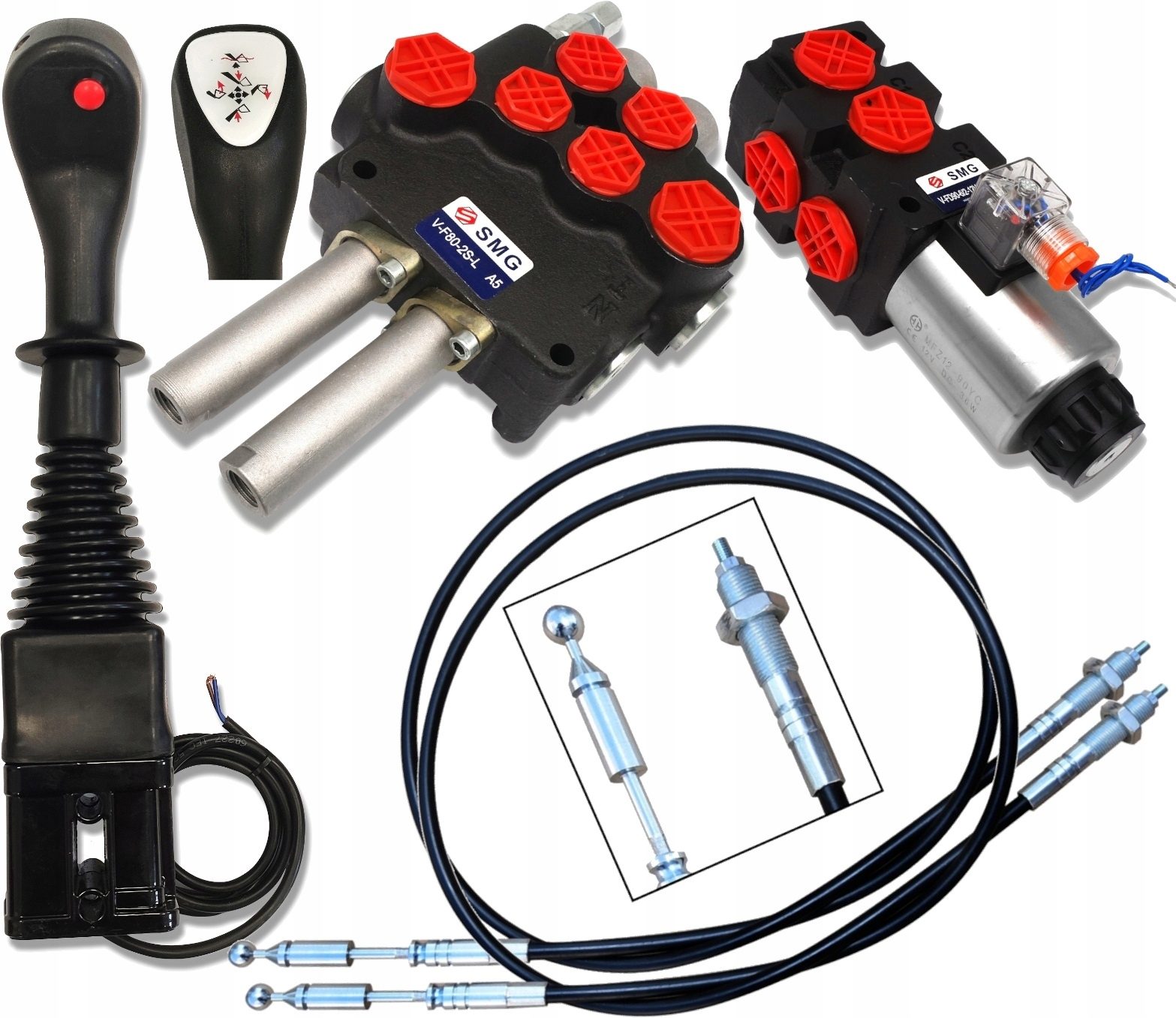 3-piece hydraulic set 80 l/min with floating part and lock for TURA