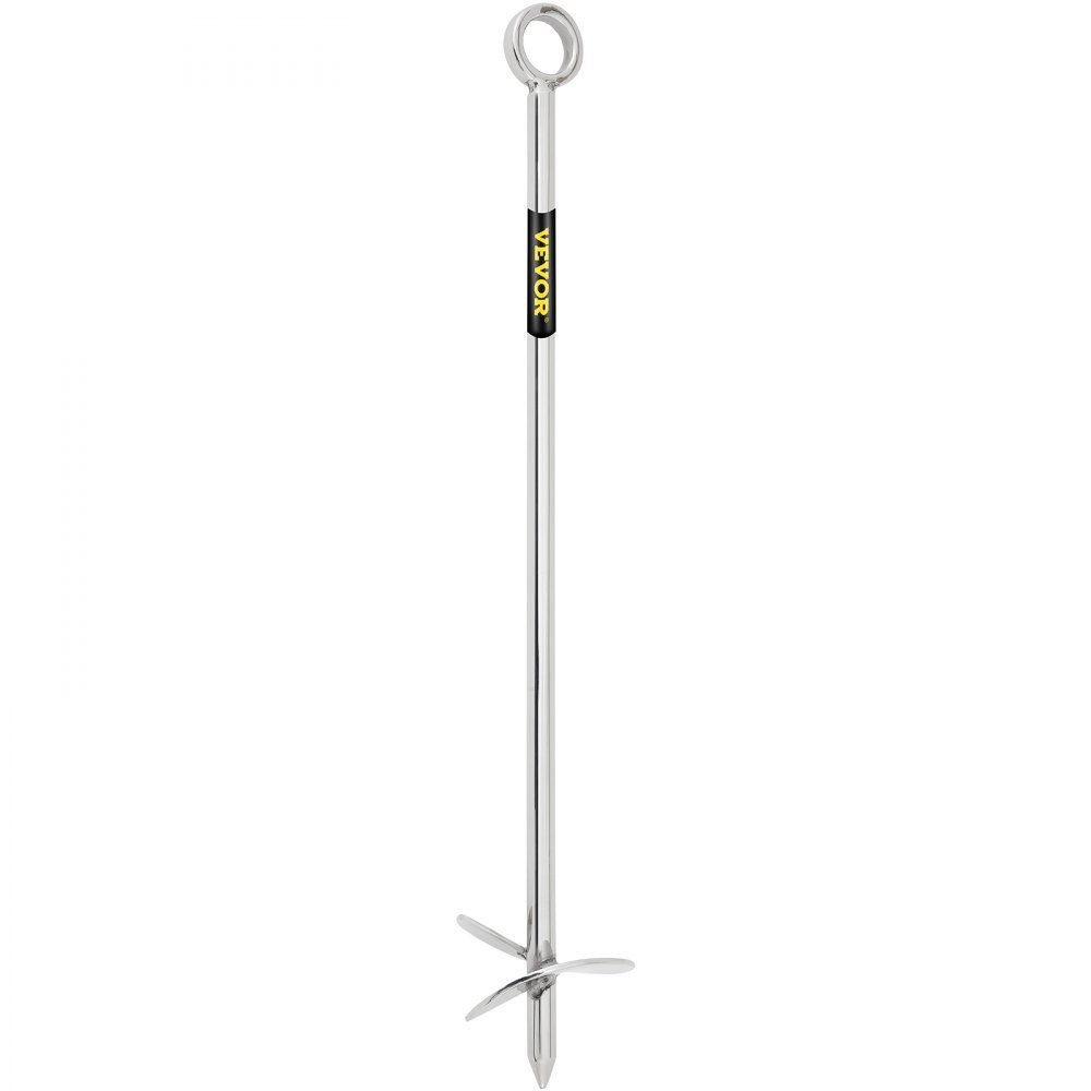 Sandanke Foret pour plage et banc de sable, ancre à vis en acier inoxydable 316 de 45 cm avec poignée amovible, ligne élastique et sac de transport, pour jet ski PWC ponton kayak