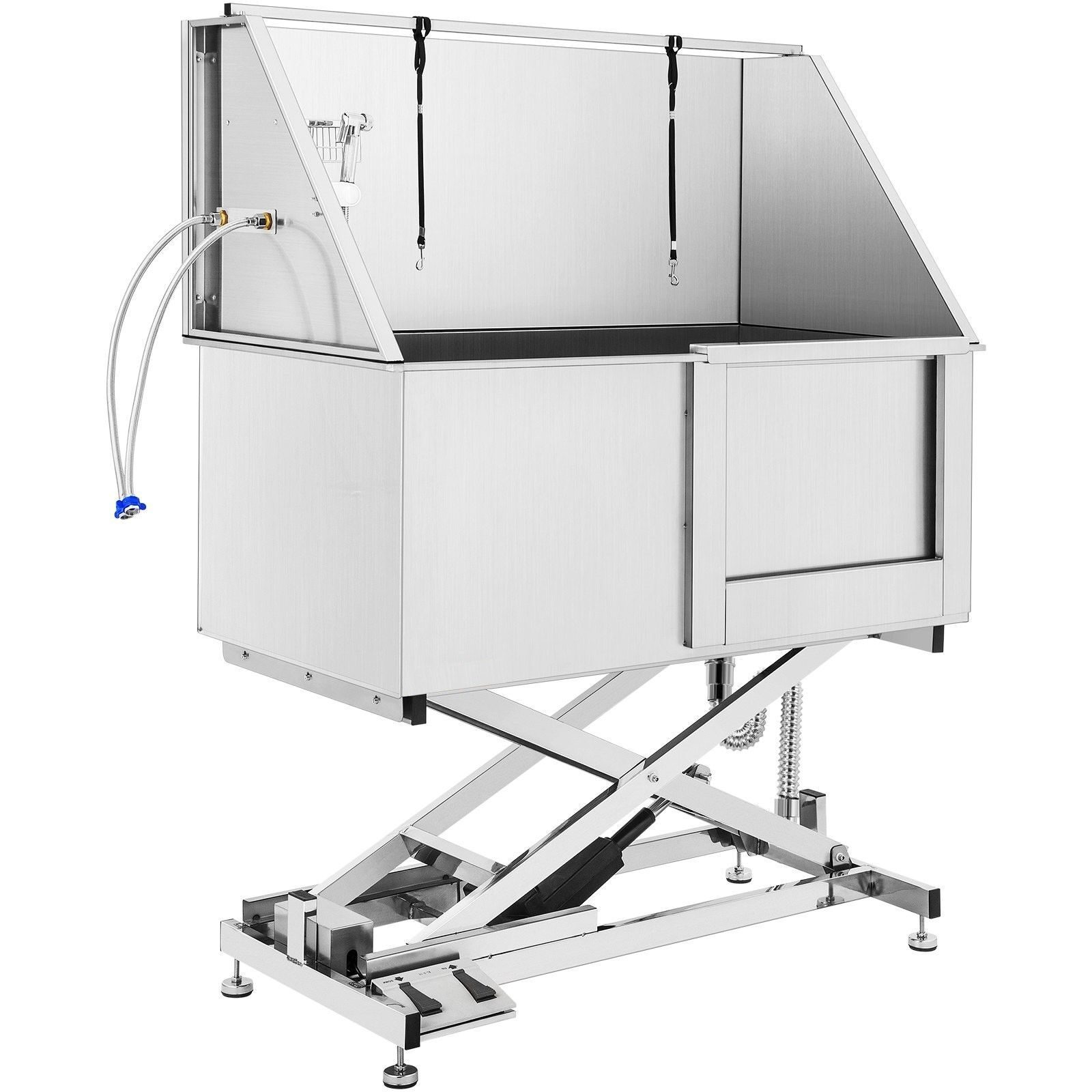 Baignoire de toilettage pour animaux de compagnie, en acier inoxydable, Durable, pour chiens et chats, avec robinet professionnel