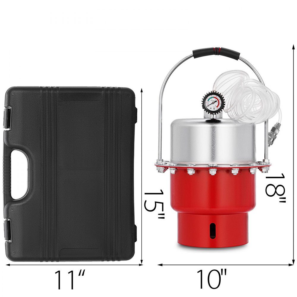 Purgeur de frein 5L, purgeur de frein freins 4,5CFM, purgeur de frein à air comprimé 370cm