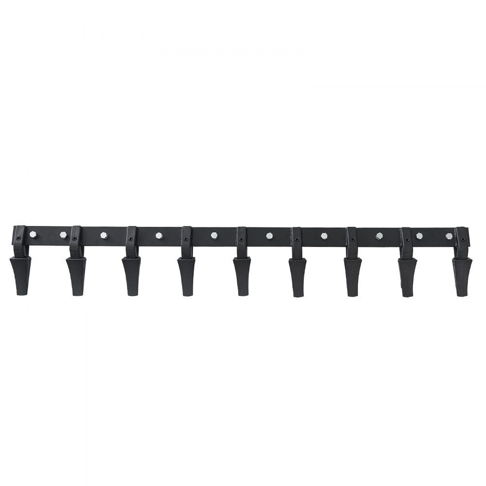 Shovel Stand, 1.8m Heavy Duty Tractor Shovel, 9 Tooth Rail for Loader, Tractor, Skid Steer, 2000kg Load Capacity, Bolt-on Design, for Efficient Soil Excavation and Shovel Protection