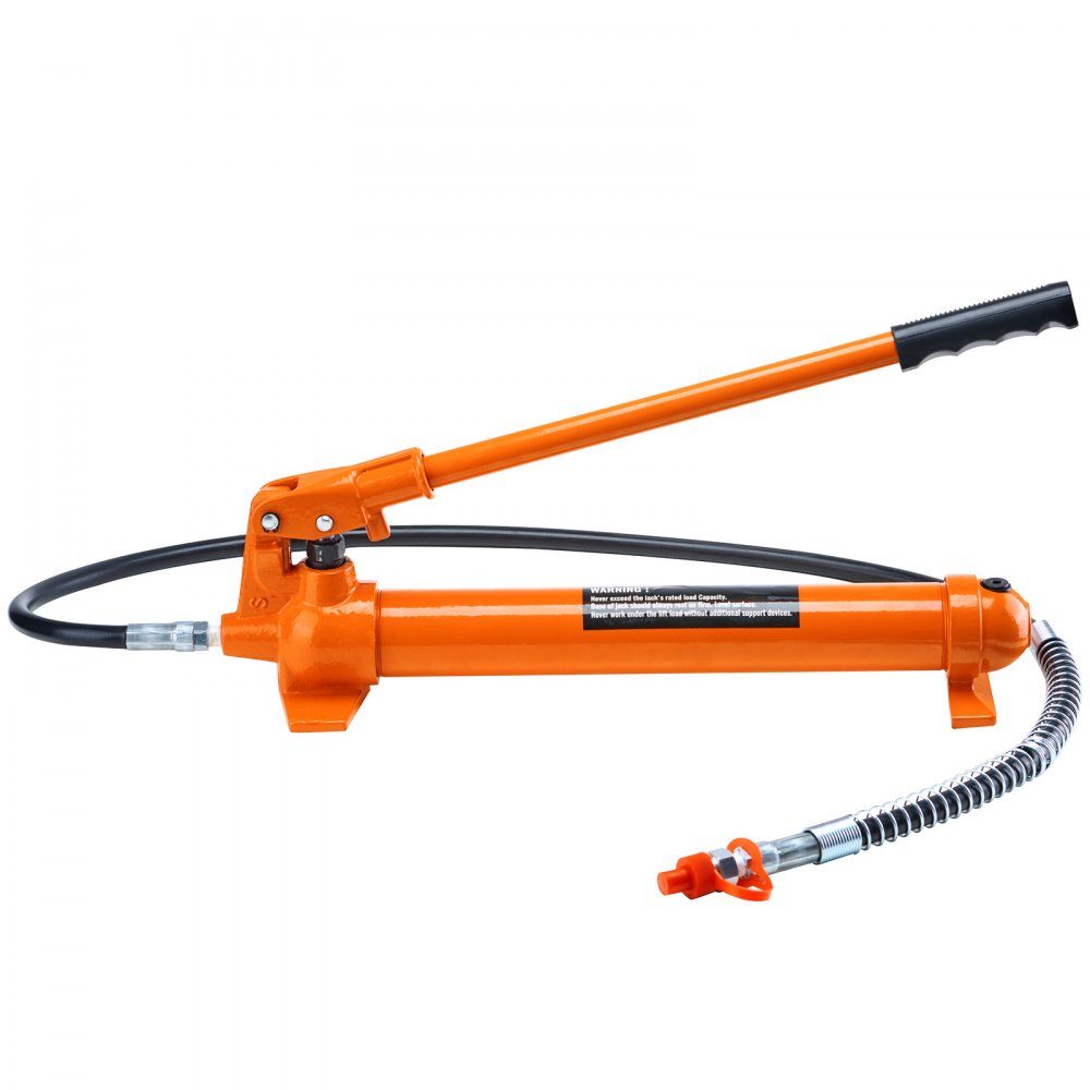 Hydraulic Cylinder Set, 12T Portable Hydraulic Jack with 1.4m Oil Hose, Body Frame Repair Kit with Storage Case for Car Repair Truck Farm Orange