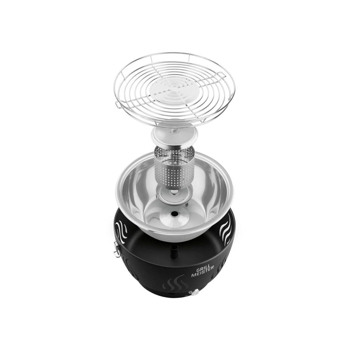 GRILLMEISTER houtskoolgrill GAG 34 D1, met actieve ventilatie