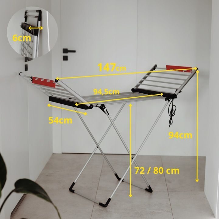 Labesto DryFast 4 BASIC sèche-linge électrique sur pied pliable