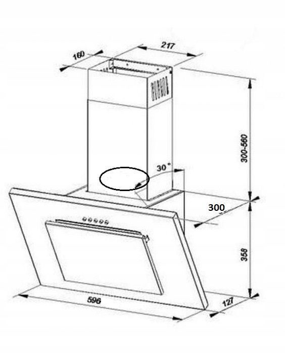 Dunstabzugshaube weiß LED 60cm Glas SILENT Leise