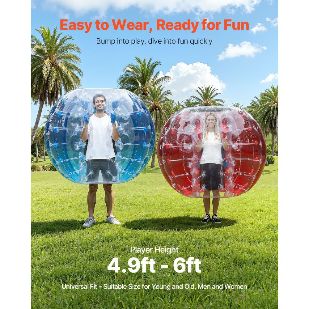 Opblaasbare bumperballen, 2 stuks, 1,5 m Sumo Zorb-ballen voor tieners en volwassenen
