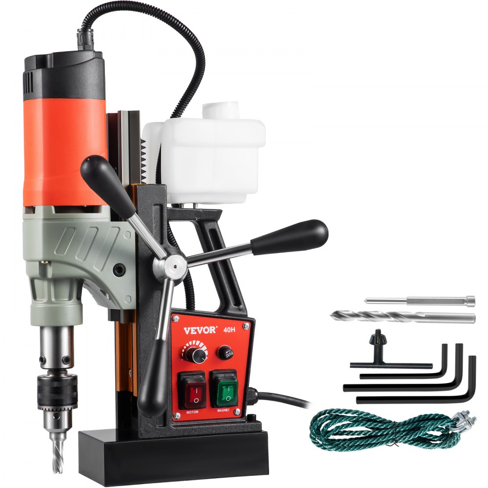 1200 W magneetboor magneetboormachine 13000N elektrische kernboormachine industriële boormachine 580 RPM variabele snelheid voor alle oppervlakken en doe-het-zelf-werk 1200 W magneetboor magneetboormachine 13000N elektrische kernboormachine industriële boormachine 580 RPM variabele snelheid voor alle oppervlakken en doe-het-zelf-werk