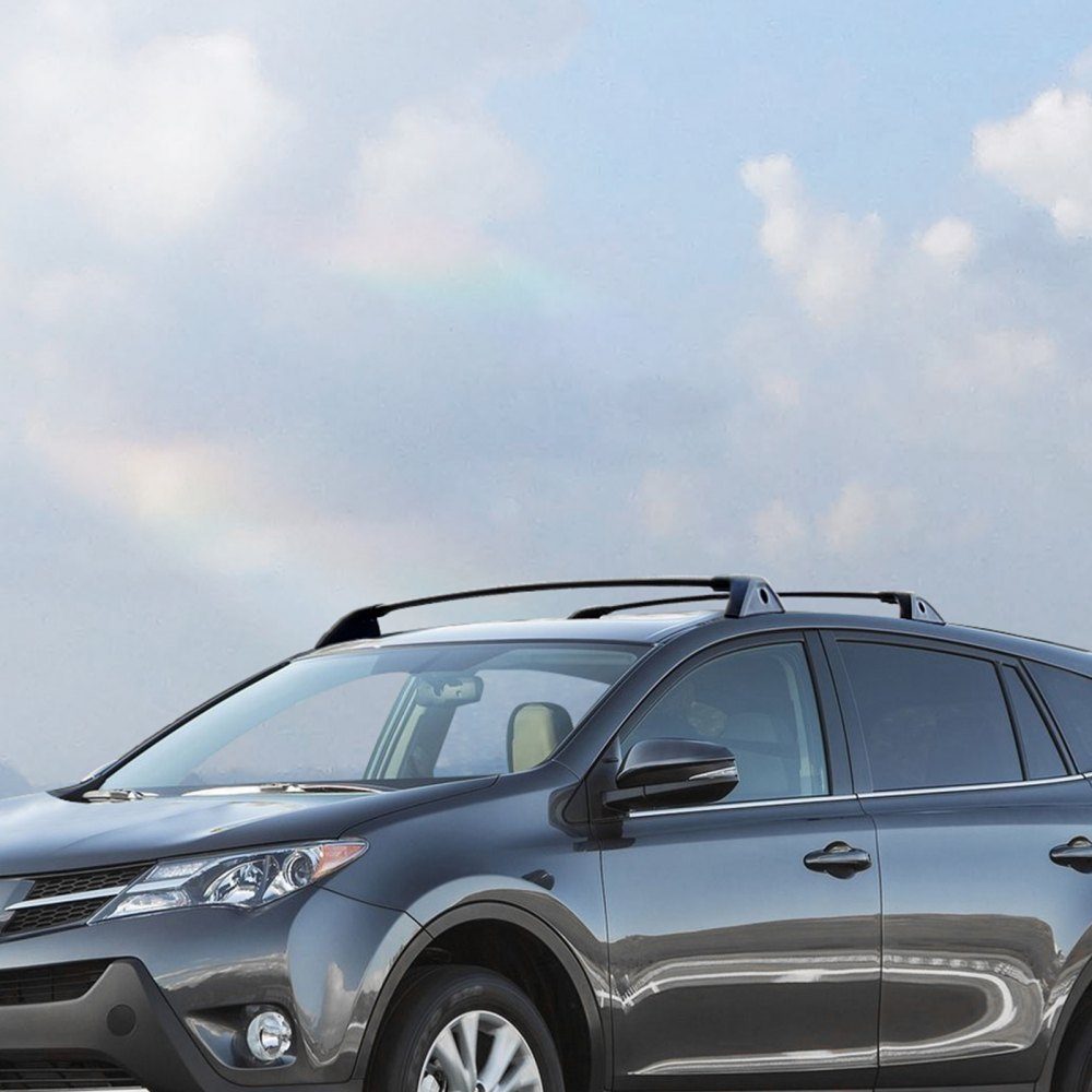 Poprzeczki bagażnika dachowego kompatybilne z Toyota RAV4 2020-2023 Udźwig 150 funtów Poprzeczki aluminiowe ze stali nierdzewnej z zamkami Bagażnik dachowy (nie pasuje do Adventure/TRD Off-Road)