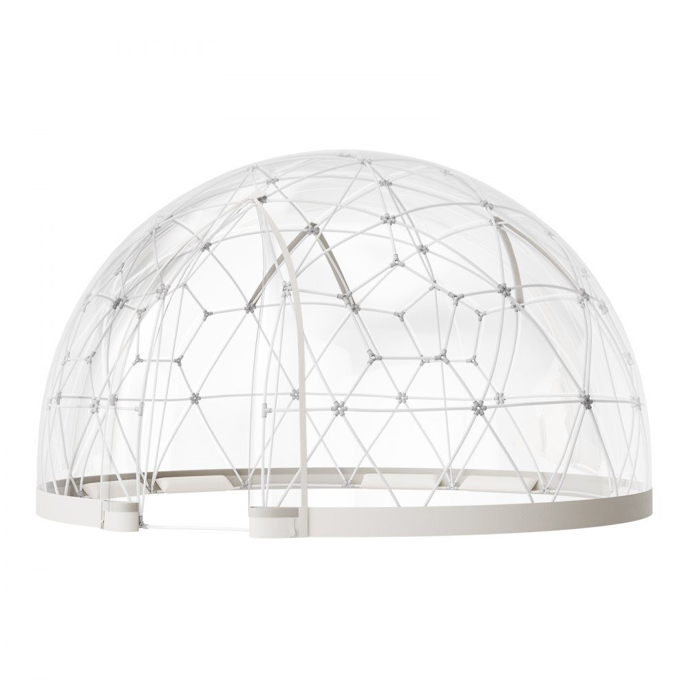 Tente à bulles transparente dôme de jardin 15' x 9' pour 10-14 personnes Serre à dôme géodésique avec fenêtre Tente en PVC pour cour, patio, camping, fête, mariage