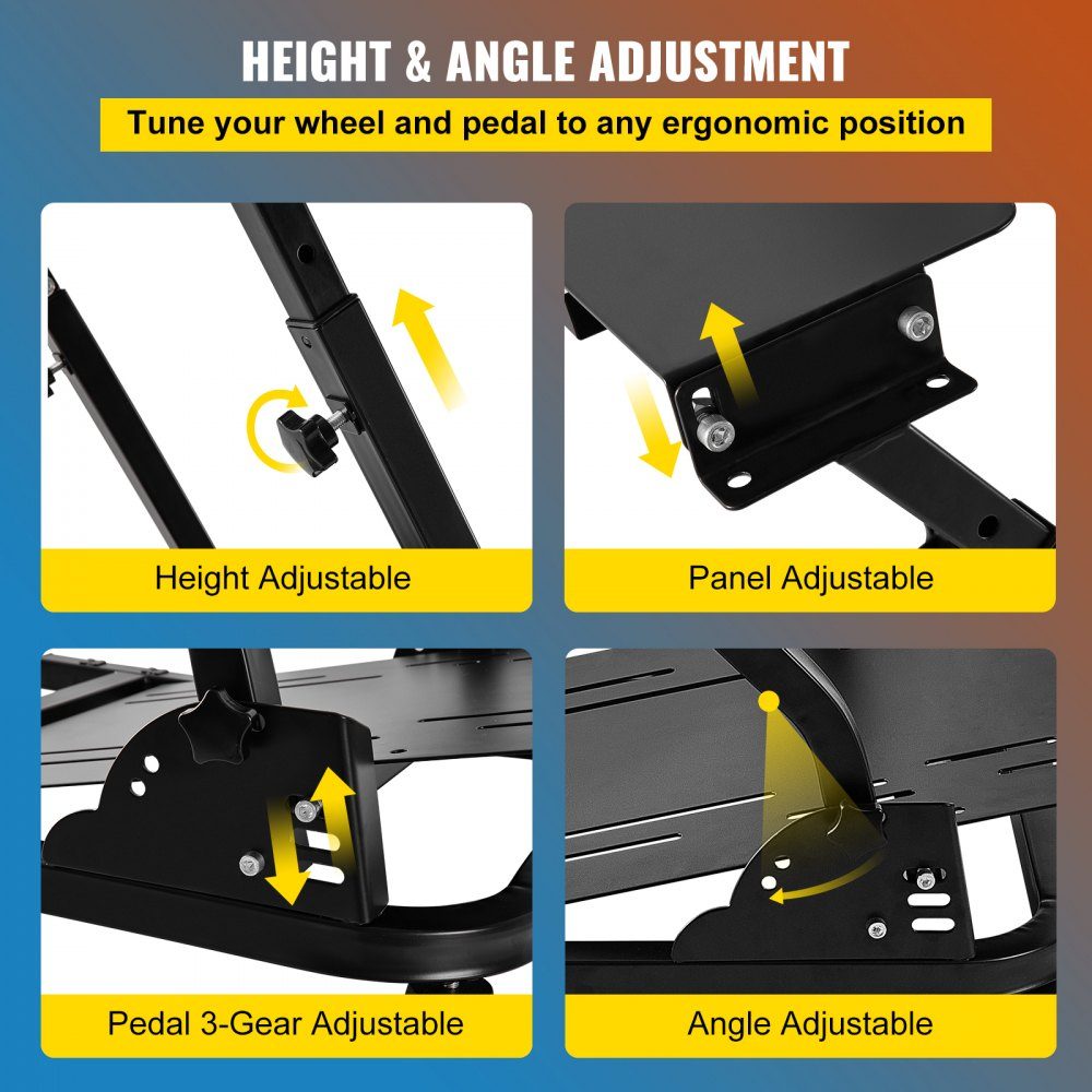 G920/G29 Racing Wheel Stand geeignet für G27/G25 Gaming Wheel Stand geeignet für Radpedale NICHT im Lieferumfang enthalten Schalthebelhalter NICHT im Lieferumfang enthalten