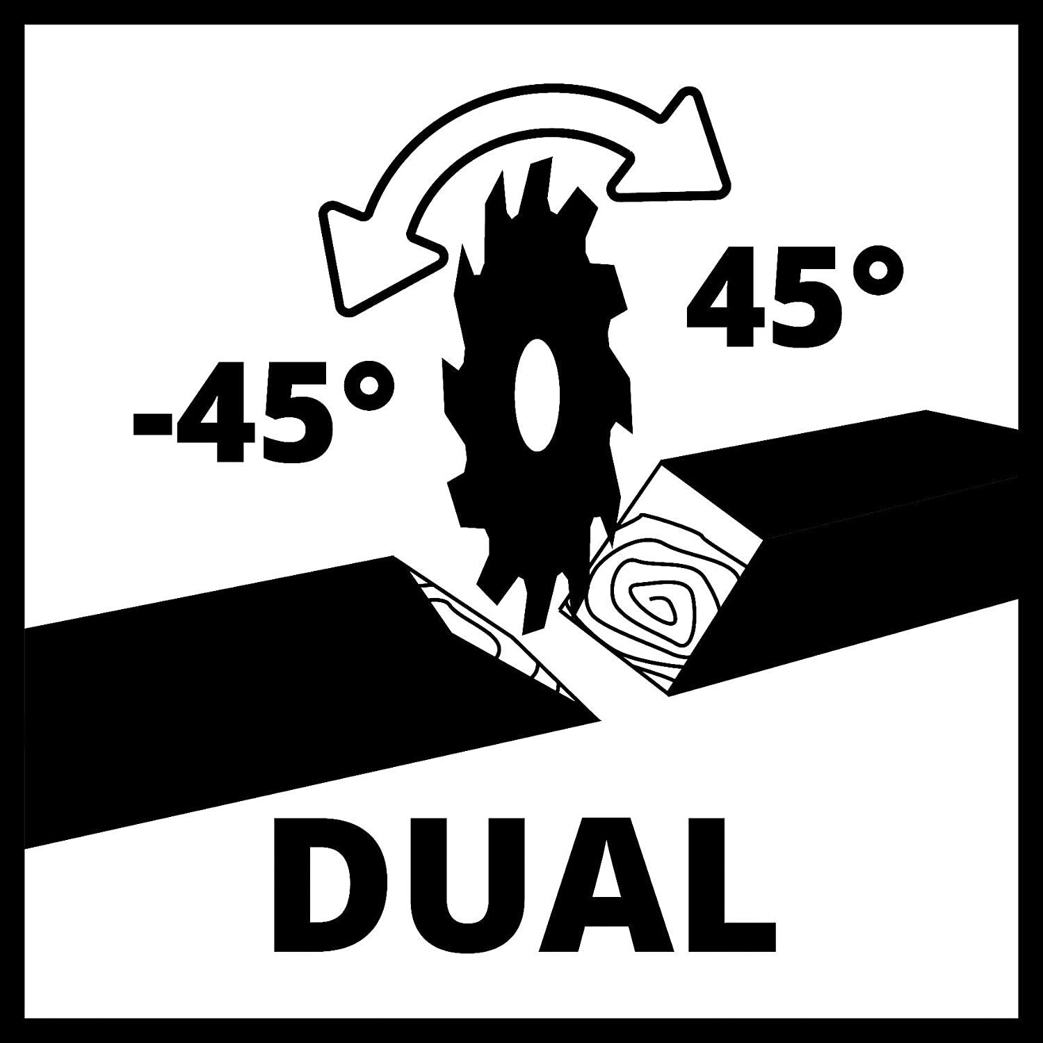 Einhell pull miter saw TC-SM 2534/1 Dual (max. 2350 W, Ø250 x Ø30 mm saw blade, 4000 min-1, integrated pull function, tiltable saw head, workpiece stop, laser, incl. carbide saw blade)