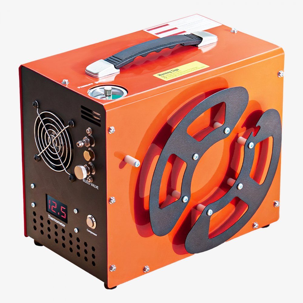 PCP-Luftkompressor, 4500 PSI/30 MPa PCP-Luftgewehrkompressor mit integriertem Konverter und Lüfterkühlsystem, Auto-Stop DC12V/AC230V Paintball-Tankkompressor für Luftgewehr, Tauchflasche
